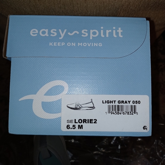 EASY SPIRIT SHOES COMFORT SLIP ON FLATS LIGHT GRAY SIZE 6.5M - Picture 6 of 7